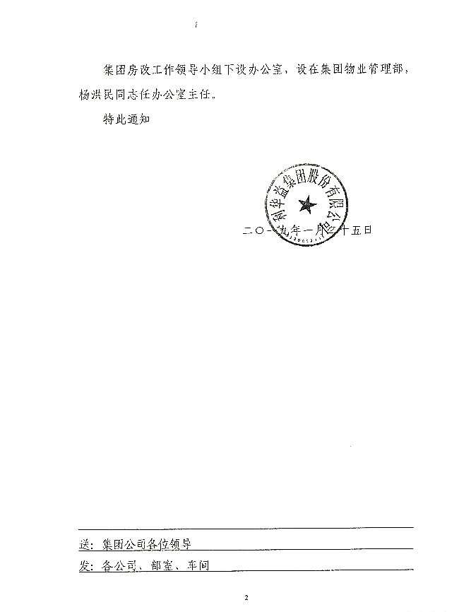 关于调整集团房改工作领导小组的通知