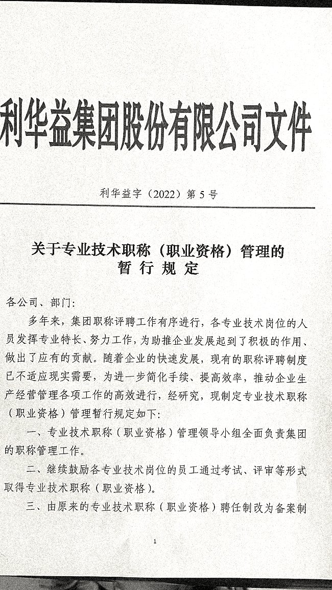 关于专业技术职称管理、薪酬等级设置的暂行规定